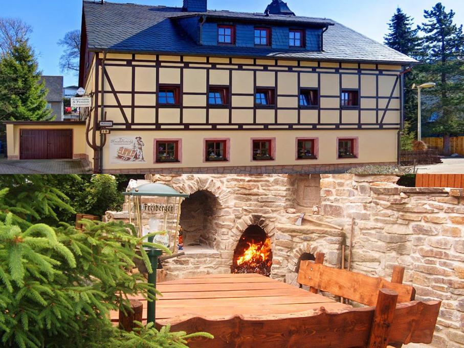 Pension Und Gaststaette Zur Knappenschaenke Thermalbad Wiesenbad エクステリア 写真